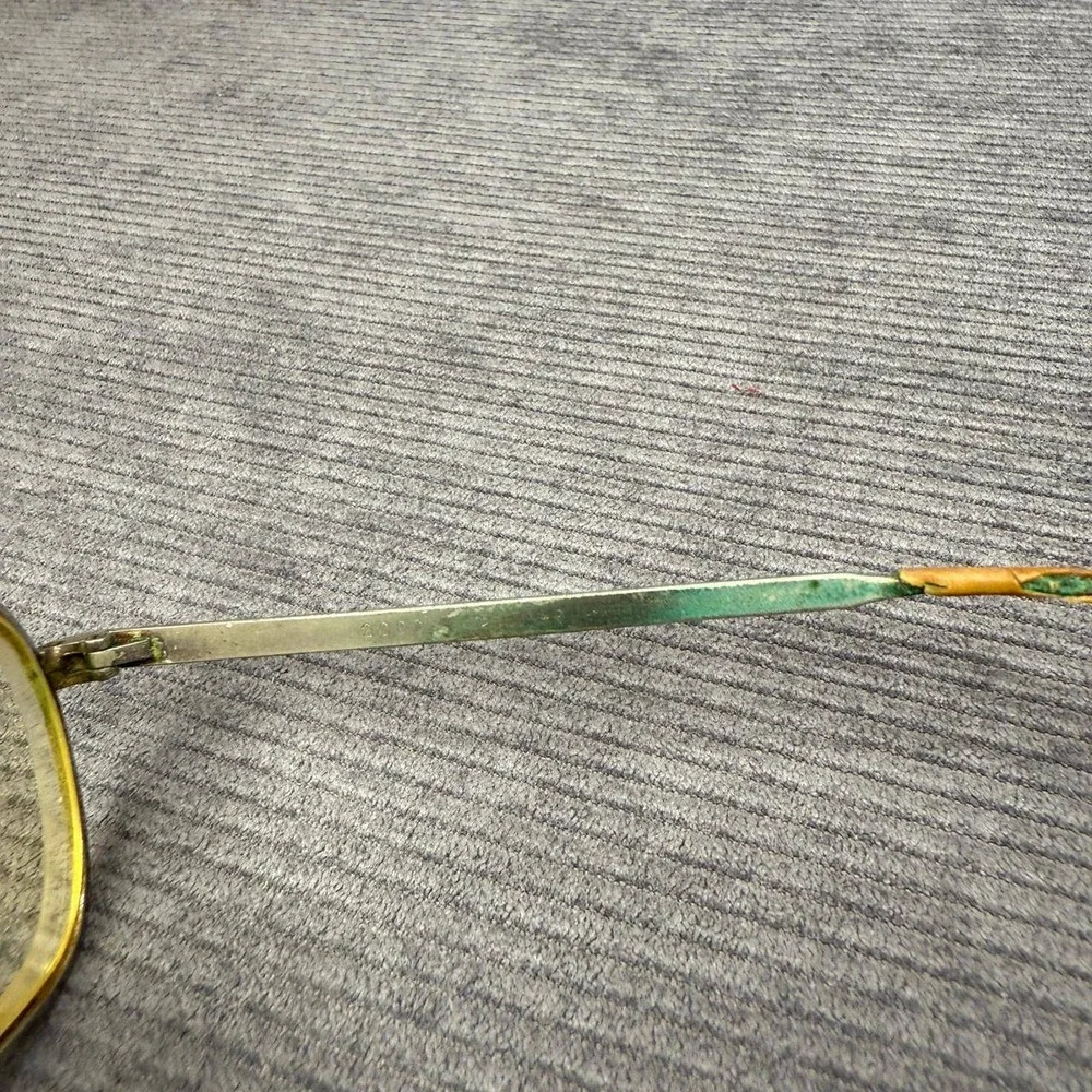 Vintage Cottet Aviator Glasses Metal Frame Rectangular Double Bridge 5 1/2 137